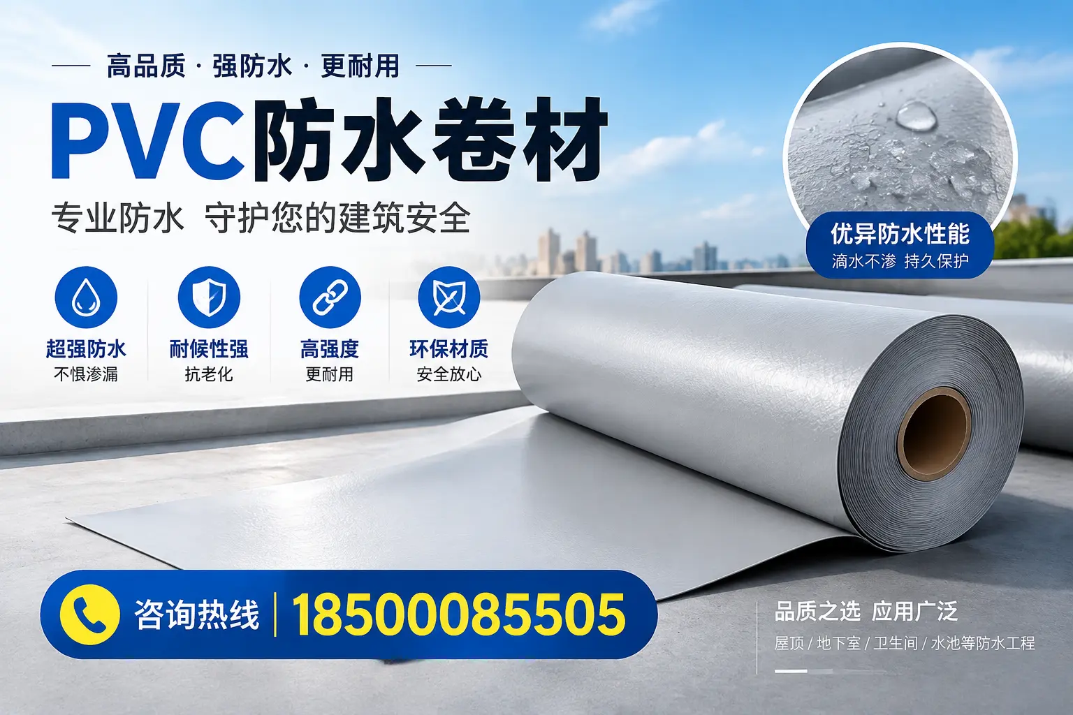 焦作地区pvc防水卷材的市场现状与发展趋势